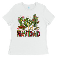 White cactus feliz navidad Ladies Tee - JahusDesignShop
