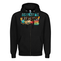 Black assistant principal Zipper Hoodie - NancyCooperArtShop