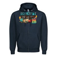 Navy assistant principal Zipper Hoodie - NancyCooperArtShop
