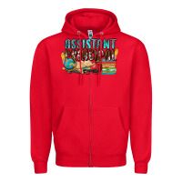 Red assistant principal Zipper Hoodie - NancyCooperArtShop
