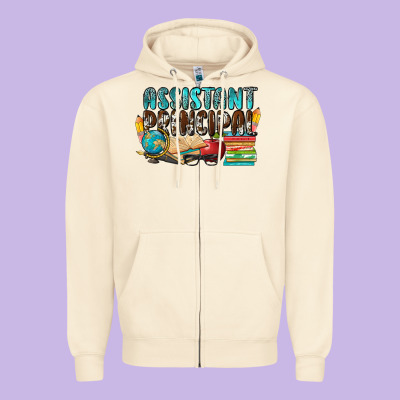 Assistant Principal Zipper Hoodie Designed By Nancycooperartshop
