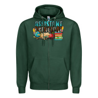 Sports Green assistant principal Zipper Hoodie - NancyCooperArtShop