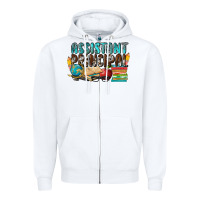 White assistant principal Zipper Hoodie - NancyCooperArtShop