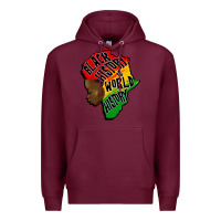 Burgundy black history is world history Premium Hoodie - CowGirlArtShop