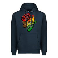 Navy black history is world history Premium Hoodie - CowGirlArtShop