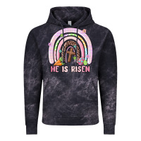 Cloud Black he is risen easter rainbow Vintage Hoodie - MaliasSmallBusiness