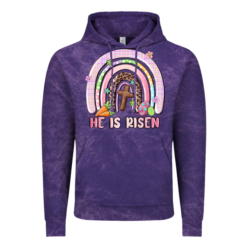 He Is Risen Easter Rainbow Vintage Hoodie by MaliasSmallBusiness | Teevron