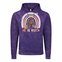 Cloud Purple he is risen easter rainbow Vintage Hoodie - MaliasSmallBusiness