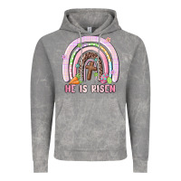 Cloud Rock he is risen easter rainbow Vintage Hoodie - MaliasSmallBusiness