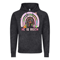 Vintage Black he is risen easter rainbow Vintage Hoodie - MaliasSmallBusiness