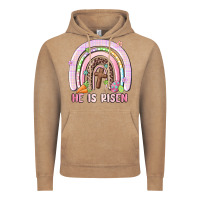 Vintage Coffee he is risen easter rainbow Vintage Hoodie - MaliasSmallBusiness