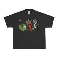 Pigment Black mardi gras alligator crawfish pelican Urban Heavy Tee - MaliasSmallBusiness