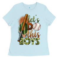 Baby Blue let's do this boys field baseball Ladies Tee - BundleAndBundleShop