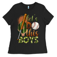 Black let's do this boys field baseball Ladies Tee - BundleAndBundleShop