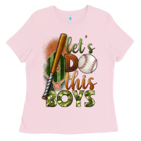 Bubblegum Pink let's do this boys field baseball Ladies Tee - BundleAndBundleShop