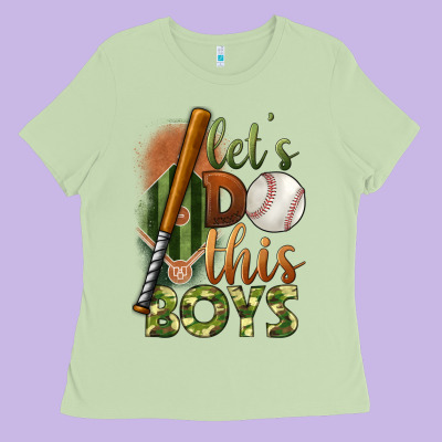 Let's Do This Boys Field Baseball Ladies Tee Designed By Bundleandbundleshop