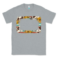 Heather Grey western serape sunflower background frame Classic Tee - NancyCooperArtShop