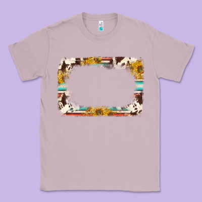 Western Serape Sunflower Background Frame Classic Tee Designed By Nancycooperartshop