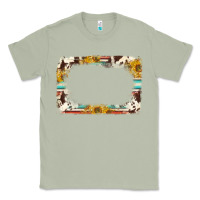 Matcha western serape sunflower background frame Classic Tee - NancyCooperArtShop