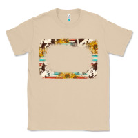 Mushroom western serape sunflower background frame Classic Tee - NancyCooperArtShop