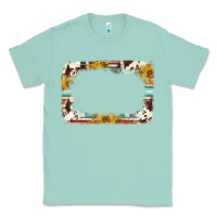 Seafoam western serape sunflower background frame Classic Tee - NancyCooperArtShop