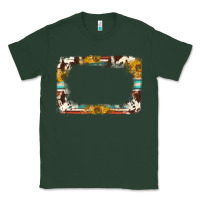 Sports Green western serape sunflower background frame Classic Tee - NancyCooperArtShop
