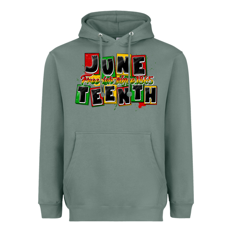 Juneteenth Freeish Since 1865 Heavyweight Hoodie by CowGirlArtShop | Teevron