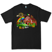 Black barn st patricks with truck and shamrocks Premium Tee - AdoDesignShop
