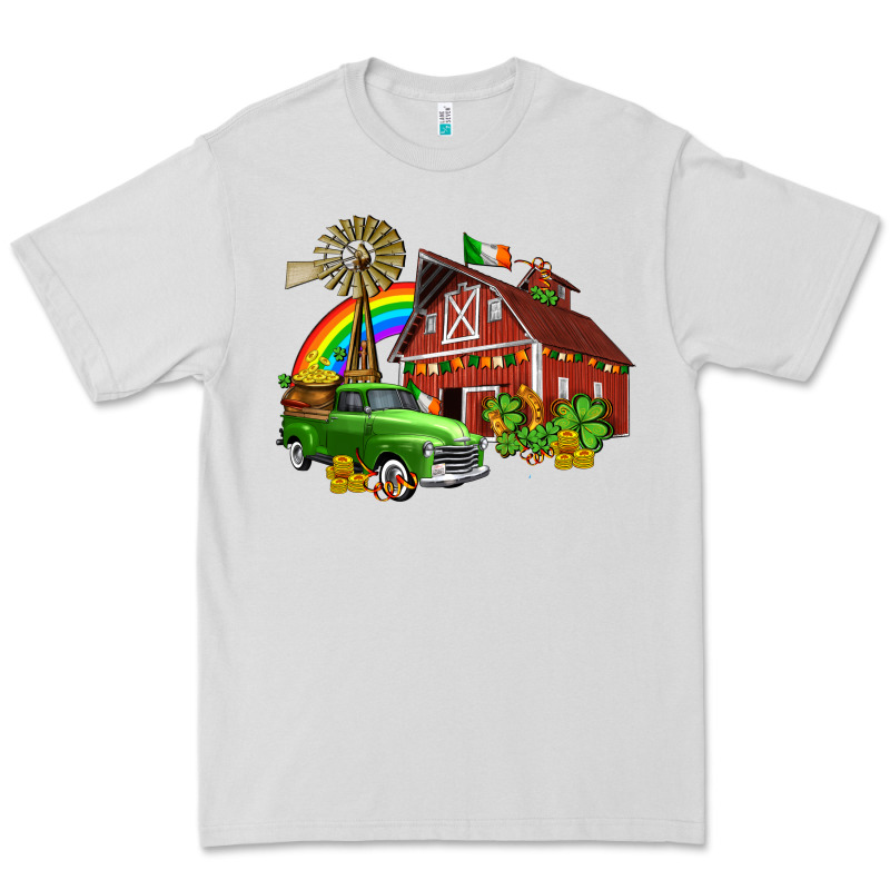 Barn St Patricks With Truck And Shamrocks Premium Tee by AdoDesignShop | Teevron