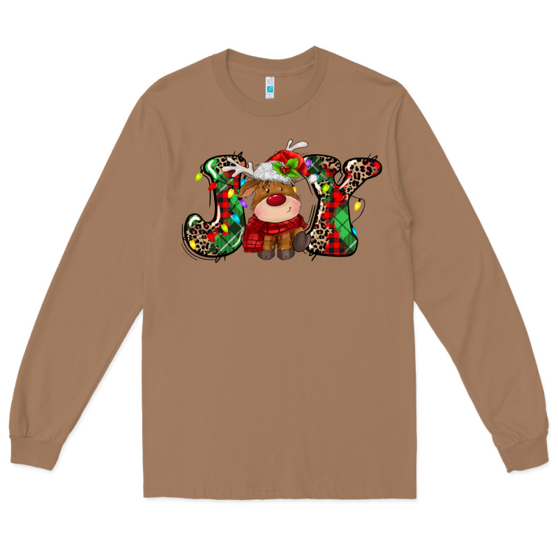 Joy Christmas Deer Long Sleeve Tee by MaliasSmallBusiness | Teevron