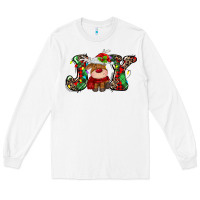 White joy christmas deer Long Sleeve Tee - MaliasSmallBusiness