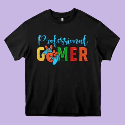 Professional Gamer Heavy Core Tee Designed By Jahusdesignshop
