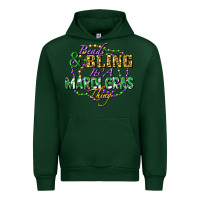 Forest Green heads and bling it's' a mardi gras thing Urban Hoodie - FaDigitalArtStudio