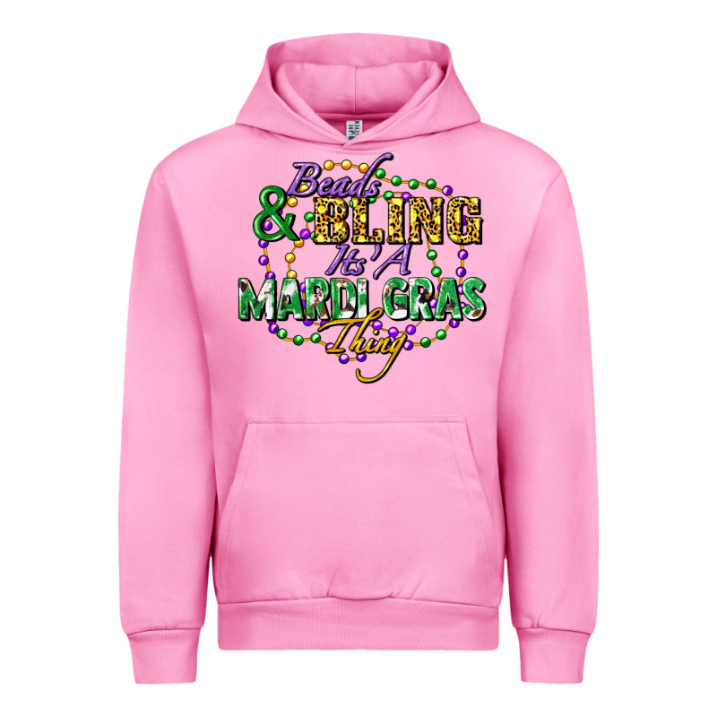 Heads And Bling It's' A Mardi Gras Thing Urban Hoodie by FaDigitalArtStudio | Teevron