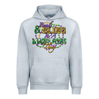 Heather Grey heads and bling it's' a mardi gras thing Urban Hoodie - FaDigitalArtStudio