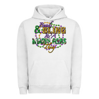 Pigment Lunar Rock heads and bling it's' a mardi gras thing Urban Hoodie - FaDigitalArtStudio