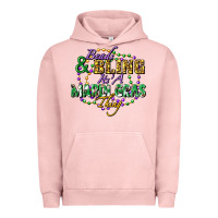 Pigment Salmon heads and bling it's' a mardi gras thing Urban Hoodie - FaDigitalArtStudio