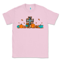 Bubblegum Pink thankful cross pumpkin Classic Tee - JahusDesignShop