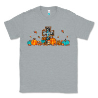 Heather Grey thankful cross pumpkin Classic Tee - JahusDesignShop