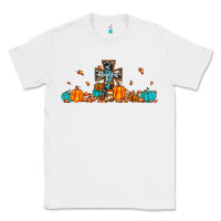White thankful cross pumpkin Classic Tee - JahusDesignShop