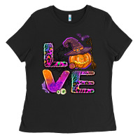 Black halloween love Ladies Tee - AdoDesignShop