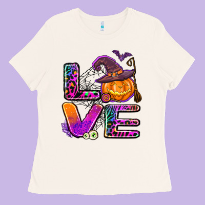 Halloween Love Ladies Tee Designed By Adodesignshop