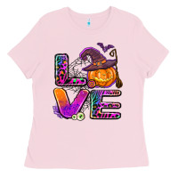 Bubblegum Pink halloween love Ladies Tee - AdoDesignShop