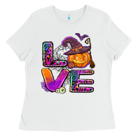 White halloween love Ladies Tee - AdoDesignShop