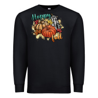 Black happy fall Premium Sweatshirt - CowGirlArtShop