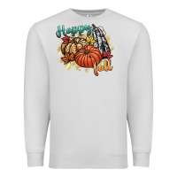 Dove Grey happy fall Premium Sweatshirt - CowGirlArtShop