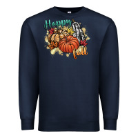 Navy happy fall Premium Sweatshirt - CowGirlArtShop