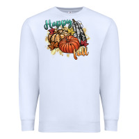White happy fall Premium Sweatshirt - CowGirlArtShop