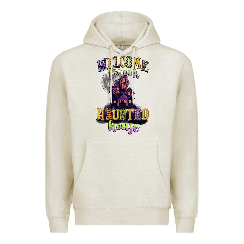 Welcome To Our Haunted House Premium Hoodie by CowGirlArtShop | Teevron