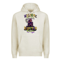 Oatmeal Heather welcome to our haunted house Premium Hoodie - CowGirlArtShop